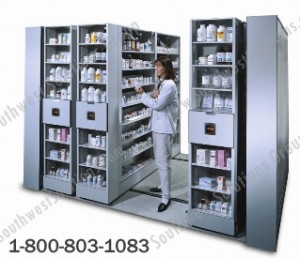 Healthcare equipment planners architects hospital storage mobile shelving dallas houston san antonio austin