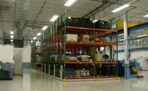 space saving warehouse storage with Pallet Racks on Tracks